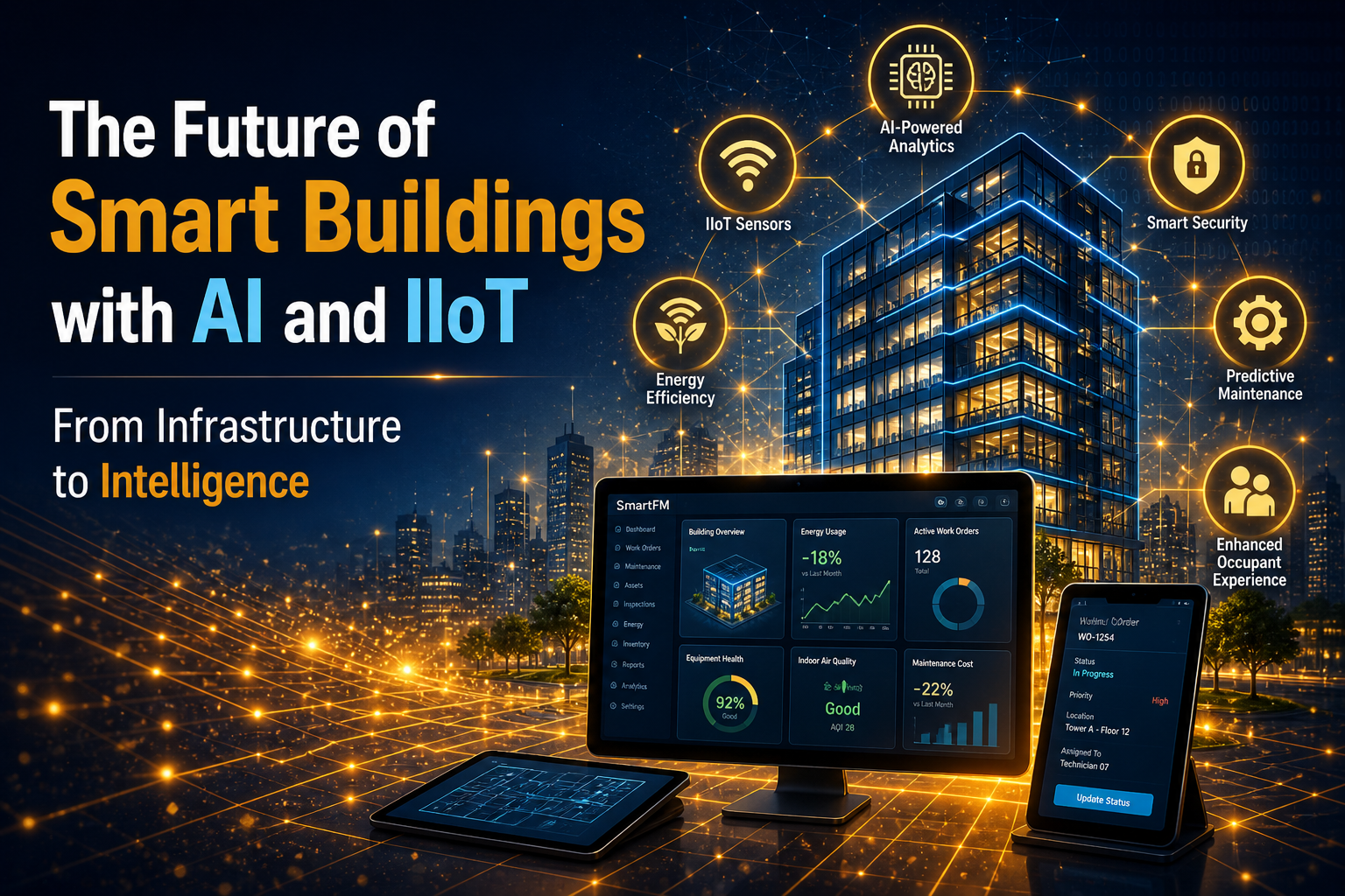 The Future of Smart Buildings with AI and IIoT: From Infrastructure to Intelligence