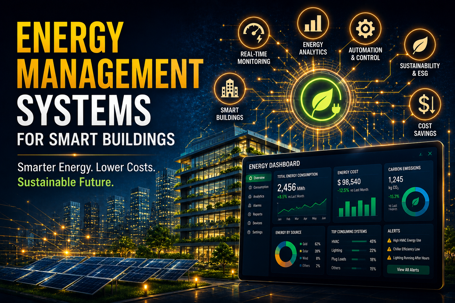 Energy Management Systems for Smart Buildings: Driving Efficiency and Sustainability